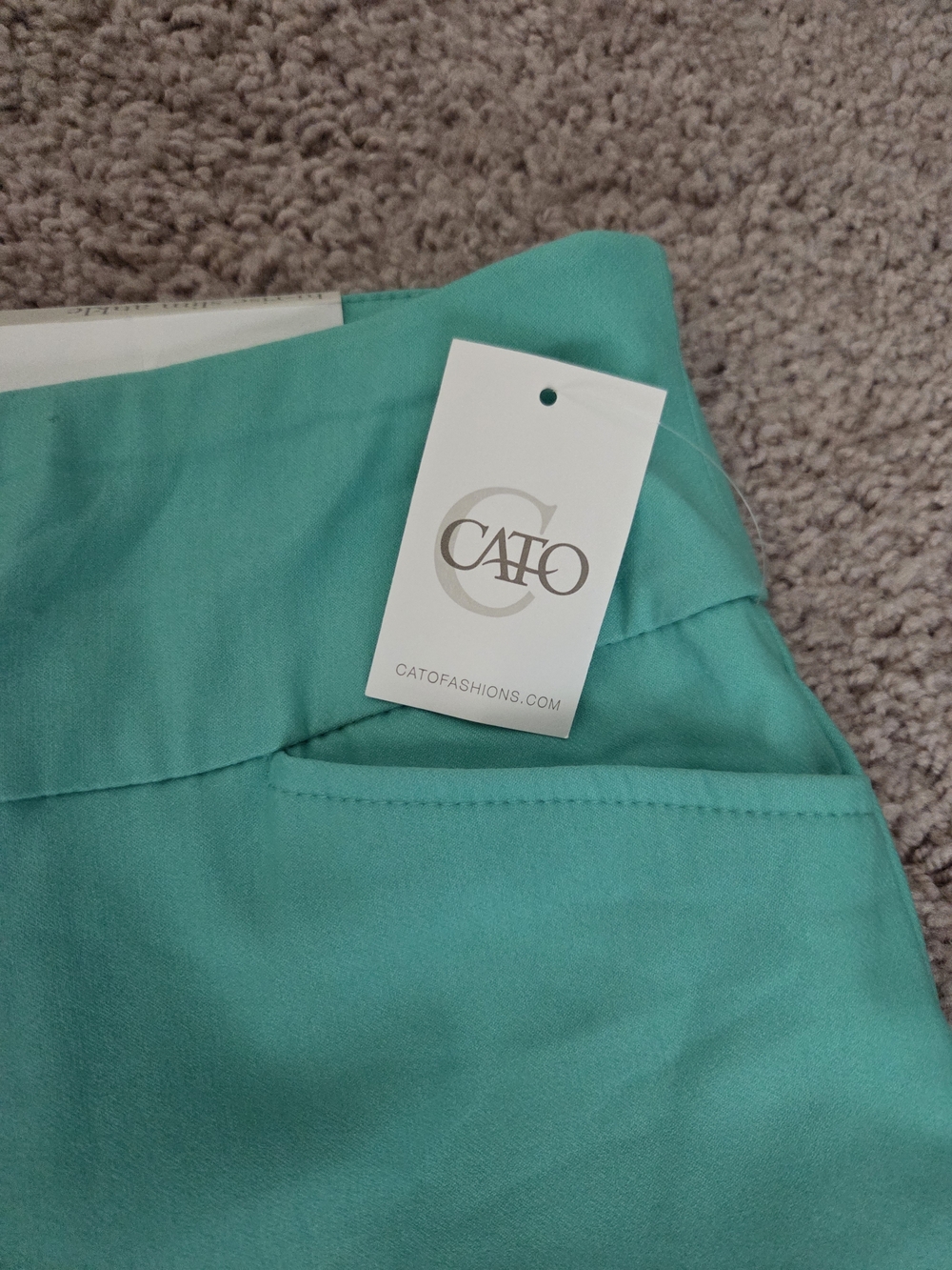 Cato Teal High-Waist Pants Woman